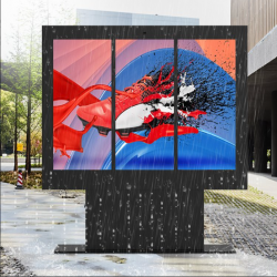 49 inch High Brightness Outdoor Triple Ordering Display