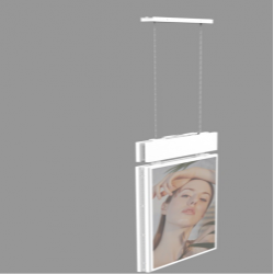 49 inch High Brightness Window Double Sides hanging LCD Display